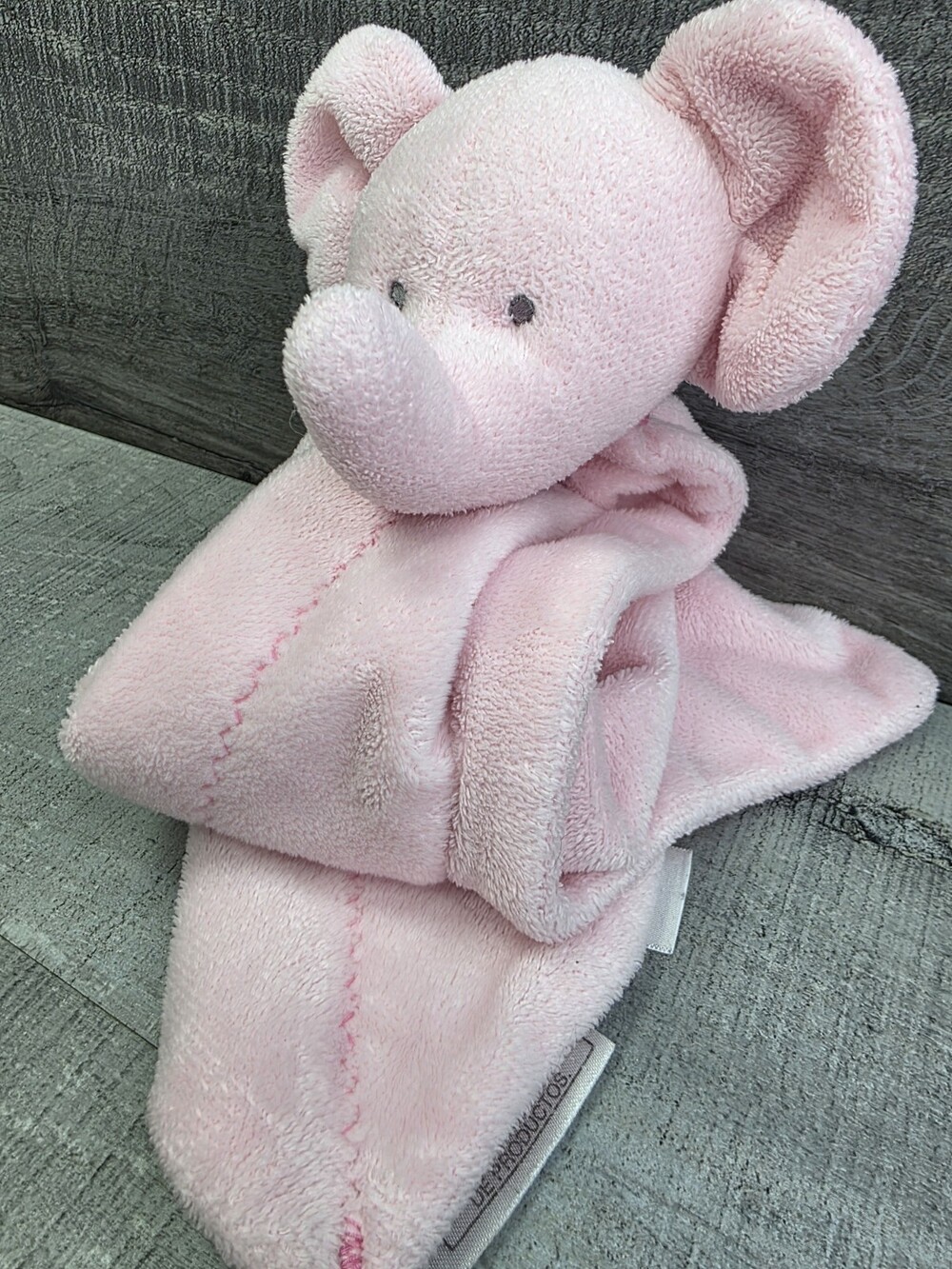 Carter’s Precious FirstsPink Elephant Lovey Security Blanket Soft Rattle bin5